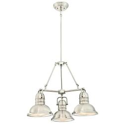 Westinghouse Lighting 6333900 Boswell Three-Light Indoor Chandelier, Brushed Nickel Finish with Prismatic Lens