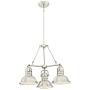 Westinghouse Lighting 6333900 Boswell Three-Light Indoor Chandelier, Brushed Nickel Finish with Prismatic Lens