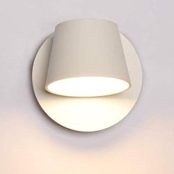 Modern Wall Sconce 6W Warm White 2800K, Bedside Led Light Fixture Bedroom Lighting, Nordic Decor Lamp 350 Degrees Rotatable Flexible for Reading in Living Room Hotel