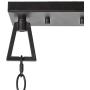 GEPOW Chandelier for Dining Room, Modern Black Wrought Iron Kitchen Island Lighting