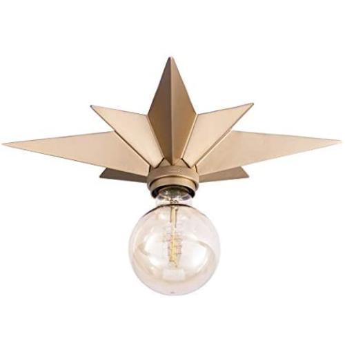 VILUXY Flush Mount Ceiling Light, Brass Star Light Fixtures Ceiling for Hallway, Entryway, Study Room, Bedroom