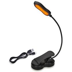 iGoober Amber Book Light, Rechargeable Blue Light Blocking Reading Light, Clip on Book Lamp, 3 Brightness Eye Care Sleep Aid Lights, for Kids, Bookworms and Kindle