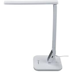 Fugetek LED Table Desk Lamp, 5-Levels of Brightness, Dimmable, Touch Sensor Panel, 530 Lumen, 1-Hour Auto Timer, Philips Enabled Licensing Program Member, White