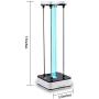 BEWITU 36W UVC Light UV Germicidal Lamp with Ozone UV Room Sanitizer with 15s Delay Time Remote Controller for Car Living Room Bedroom Household Kitchen Hotel Pet Area