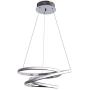 CHYING Modern Pendant Light with Irregular Ring Lights 40W LED Adjustable Chandelier 39.4 inch Ceiling Light Fixture for Dining Room Bedroom Living Room 39.4in Chrome