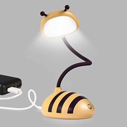 Merry LED Desk, Target Lamp, Home Bedside Touch Table Lamp, USB Port Cordless Desk Lamp, Honeybee Yellow.