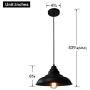 Barn Pendant Lights, FINXIN 1-Light Hanging Light for Kitchen Dining Table Oil-Rubbed Bronze/Black 12'' Ceiling Dome Pendant Lighting E26 Base (Black)