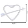 QiaoFei Neon Light,LED Cupids Bow Sign Shaped Decor Light,Heart Night Lamps Love Marquee Letter Sign Gifts for Christmas,Birthday Party,Kids Room,Living Room,Wedding Party(Blue)