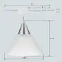 DEWENWILS Plug in Pendant Light, Hanging Light with 15ft Clear Cord, On/Off Switch, Frosted Plastic White Shade, Hanging Ceiling Light for Living Room, Bedroom, Dining Hall, Pack of 2