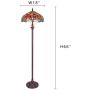 Capulina Hand-Crafted Tiffany Dragonfly Floor Pole Lamp, Tiffany Floor Lamps for Reading, Floor Lamps Tiffany Style Shade, Stained Glass Floor Pole Lamps, Tiffany Standing Lamps (Tall: 70 inches)