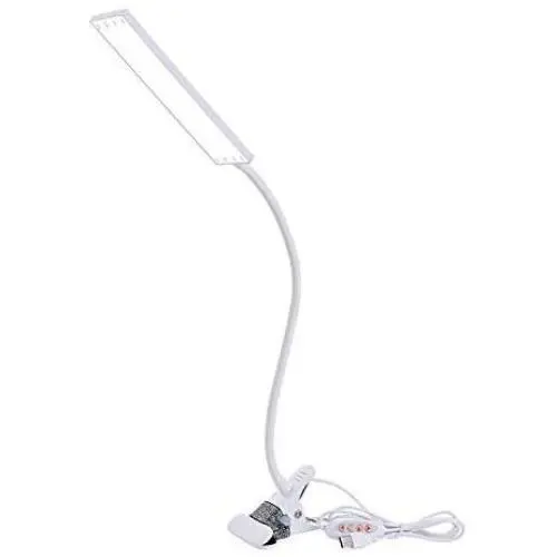 LED Desk Light, Eye-Caring Dimmable LED Table Lamps, Flexible Gooseneck Clip 3 Lighting Modes& 14 Brightness Levels Portable Adjustable Clamp for Office Desk, Bedside, Working Desk- White LED Desk Light, Eye-Caring Dimmable LED Table Lamps, Flexible Gooseneck Clip 3 Lighting Modes& 14 Brightness Levels Portable Adjustable Clamp for Office Desk, Bedside, Working Desk- White