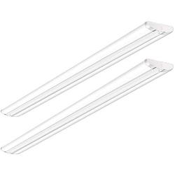 AntLux 110W 8FT LED Wraparound Ultra Slim Strip Lights, 12600LM, 5000K, 8 Foot LED Garage Shop Lights, Flush Mount Warehouse Office Ceiling Lighting Fixture, Fluorescent Tube Replacement, 2 Pack