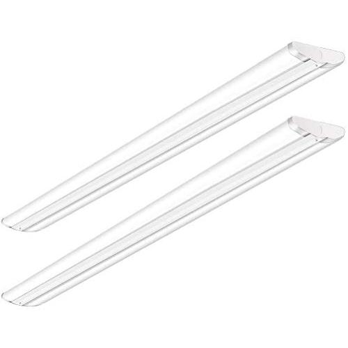 AntLux 110W 8FT LED Wraparound Ultra Slim Strip Lights, 12600LM, 5000K, 8 Foot LED Garage Shop Lights, Flush Mount Warehouse Office Ceiling Lighting Fixture, Fluorescent Tube Replacement, 2 Pack