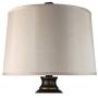 Mazara Modern Table Lamp Ceramic Rust and Blue Beige Tapered Drum Shade Living Room Family Bedroom Bedside Nightstand - Possini Euro Design