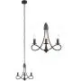 Vintage Frosted Black Metal Pendant Light,E12 Classic Candle Chandelier,Ceiling Hanging Light Fixture for Bedroom,Living Room,Study Room or Office Vintage Frosted Black Metal Pendant Light,E12 Classic Candle Chandelier,Ceiling Hanging Light Fixture for Bedroom,Living Room,Study Room or Office
