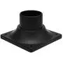 LIT-PaTH Outdoor Post Light Mounting Base, Pier Mount Base, 2-Pack (Black)