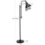 CO-Z Industrial Floor Lamp Adjustable, 65 Inches Rustic Floor Task Lamp in Aged Bronze Finish, Standing Lamp with Metal Shade for Living Room Reading Bedroom Office, ETL.