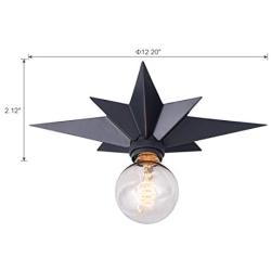 VILUXY Flush Mount Ceiling Light, Black Star Light Fixtures Ceiling for Hallway, Entryway, Study Room, Bedroom