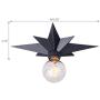 VILUXY Flush Mount Ceiling Light, Black Star Light Fixtures Ceiling for Hallway, Entryway, Study Room, Bedroom