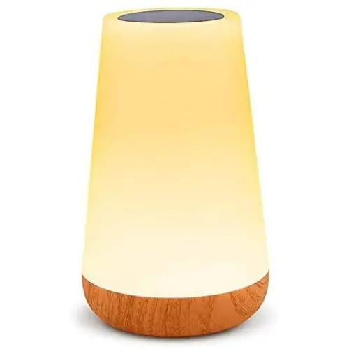AMEXI Table lamp, Touch Sensor Bedside lamp + dimmable Warm White Light, can be Used in Childrens Bedroom Living Room Office Corridor Basement (Red)