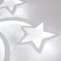 Qcyuui Creative LED Ceiling Light, Flush Mount Lighting Fixtures with Star Shape, 60W Modern Ceiling Lamp Non Dimmable for Living Room Bedroom Kids Room, White/6000K