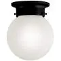 Design House 588483 Millbridge Traditional 1 Indoor Ceiling Mount Globe Light Dimmable for Bedroom Dining Room Kitchen, No Pull Chain, Matte Black