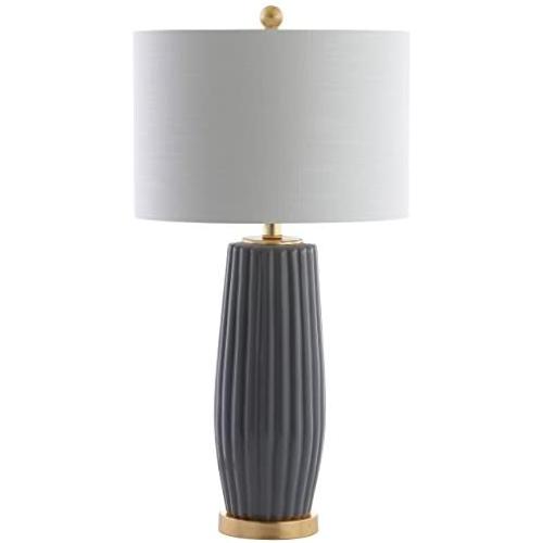 JONATHAN Y JYL5045B Roman 28.5'' Ceramic LED Lamp Contemporary,Transitional,Glam for Bedroom, Living Room, Office, College Dorm, Coffee Table, Bookcase, Gray
