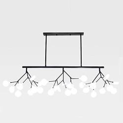 Branch Firefly G4 Chandeliers Light,Artistic Creativity Living Room Shop Light Fixture Chandelier,Romantic Warm Pendant Light Lamp Black Frosted