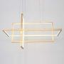 LightInTheBox Dimmable LED Pendant Light Chandeliers Ceiling Lighting Fixture Lamp for Dining Room, Bedroom Dimmable with Remote Control 4000LM (Gold)