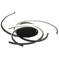 TFCFL 21'' Modern LED Ceiling Light with Remote Control Chic Flush Mount Pendant Lamp Dimmable 3 Colors Acrylic Minimalist Chandelier for Living Room Dining Room Kitchen Office Bedroom (Black)