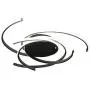 TFCFL Modern LED Ceiling Light, Dimmable Acrylic Chandeliers Flush Mount Pendant Lamp with Remote Control for Living Room Bedroom Dining Room Kitchen Island Office Hanging 56cm (White/Black) (Black)