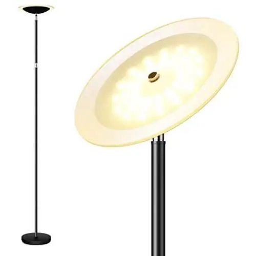 Floor Lamp, Torchiere Floor Lamp, 20W/2000LM Super Bright LED Floor Lamp, 3000K Daylight, Stepless Dimmable Floor Lamp, Touch Control, Metal Body, Standing Lamps for Living Room, Bedroom, Office, Work