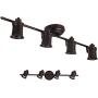 4 Light Track Lighting Wall and Ceiling Mount Fixture Kitchen and Dining Room, Oil Rubbed Bronze