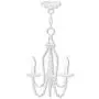 Aero Snail 3-Light Vintage Antique Mini Candle Chandelier Wrought Iron Crystal Ceiling Pendant Fixture Lamp for Dining Room Bathroom Foyer Livingroom,White Aero Snail 3-Light Vintage Antique Mini Candle Chandelier Wrought Iron Crystal Ceiling Pendant Fixture Lamp for Dining Room Bathroom Foyer Livingroom,White