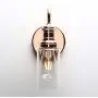 Permo Industrial Vintage Gooseneck Wall Mount Single Sconce with 3.1'' Cylindrical Clear Glass Shade Wall Sconce Light Lamp Fixture (Copper)