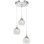 Encircled Crystal Chrome Multi Light Pendant Chandelier 12'' Wide Modern Clear Glass 3-Light Fixture for Dining Room House Foyer Kitchen Island Entryway Bedroom Living Room - Possini Euro Design