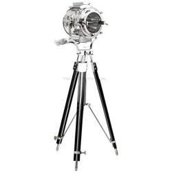 Nautical Retro Classic Theater Collectible Steel Tripod Searchlight Lamp | Movie Props Authentic Nautical Floor Lamp Light with Heavy Large | Living Room Spot Light Lamp | Nagina International