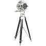 Nautical Retro Classic Theater Collectible Steel Tripod Searchlight Lamp | Movie Props Authentic Nautical Floor Lamp Light with Heavy Large | Living Room Spot Light Lamp | Nagina International