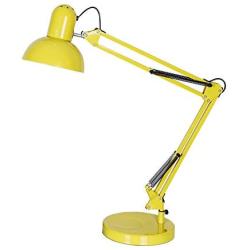 Injuicy Modern Folding Metal Lampshade Led Long Arm Table Lights Eye Protection Energy Saving Reading Learning Desk Accent Lamps Bedside Work Students Children Study Living Room Lamp (Yellow)