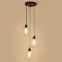 Metal Ring Shade Mini Pendant Light Contemporary, Modern Drop Hanging Light for Kitchen Island, Dining Room (NO Bulb)(3-Light)