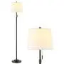 Farmhouse Floor Lamp, White Floor Lamp with Shade, Mid Century Black Floor Lamps for Living Room Modern, Metal Pole Tall Standing Lamp for Office Bedroom by RORIANO Farmhouse Floor Lamp, White Floor Lamp with Shade, Mid Century Black Floor Lamps for Living Room Modern, Metal Pole Tall Standing Lamp for Office Bedroom by RORIANO