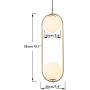 Modo Lighting Pendant Light Industrial Fixture, 2-Light Frosted Glass Globe Shade Golden Island Kitchen Dining Room Ceiling Lamp