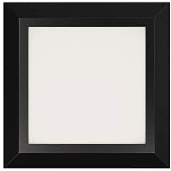 Ultra Slim 7 Inch LED Ceiling Light Fixture | Square Surface Mount 1100LM Dimmable Lighting for Kitchen, Bathroom, Bedroom, Closet, Porch | Luxurious ETL Flush Mount Light | Black Finish / 3000K