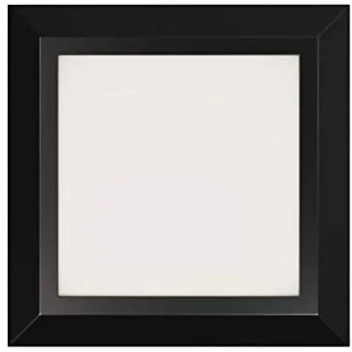 Ultra Slim 7 Inch LED Ceiling Light Fixture | Square Surface Mount 1100LM Dimmable Lighting for Kitchen, Bathroom, Bedroom, Closet, Porch | Luxurious ETL Flush Mount Light | Black Finish / 4000K