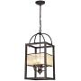 YidaFan 4-Light Chandelier, Pendant Light Fixtures, Farmhouse Rustic Pendant Light with Adjustable Chain for Dining Room, Foyer, Kitchen, Hallway, Bar