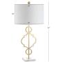 JONATHAN Y JYL3026A July 31'' Metal LED Table Lamp Modern,Contemporary,Glam for Bedroom, Living Room, Office, College Dorm, Coffee Table, Bookcase, GoldLeaf