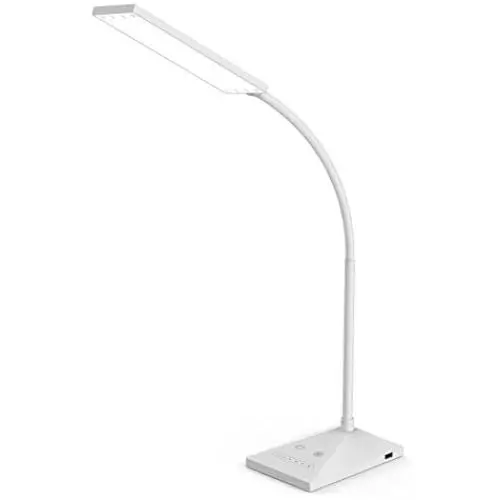 Led Desk Lamp, Dimmable LED Table Lamp, Energy efficient Eye-Caring Studying Office Light, 5 Lighting Modes 7 Levels Brightness with USB Port, Touch Sensitive Control Panel Used for Working(White) Led Desk Lamp, Dimmable LED Table Lamp, Energy efficient Eye-Caring Studying Office Light, 5 Lighting Modes 7 Levels Brightness with USB Port, Touch Sensitive Control Panel Used for Working(White)