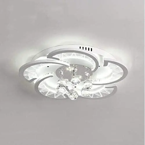 LAKIQ Modern LED Ceiling Light Flush Mount Chandelier Light Fixture Acrylic Crystal Flower Shape Close to Ceiling Lamp for Living Room Bedroom Dining Room(17.7’’, White Light) LAKIQ Modern LED Ceiling Light Flush Mount Chandelier Light Fixture Acrylic Crystal Flower Shape Close to Ceiling Lamp for Living Room Bedroom Dining Room(17.7’’, White Light)