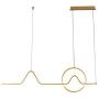Minimalist LED Chandelier Modern Pendant Light Metal Hanging Ceiling Light Fixture Adjustable Chain Hanging Lamp for Dining Living Rooms Kitchen (Gold)