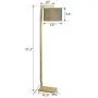 Modern Wood Floor Lamp, Imego Standing Reading Lamp with Hanging Fabric Drum Shade, Tall Pole Lamp for Living Room Bedroom Office Kids Room - Grey Modern Wood Floor Lamp, Imego Standing Reading Lamp with Hanging Fabric Drum Shade, Tall Pole Lamp for Living Room Bedroom Office Kids Room - Grey